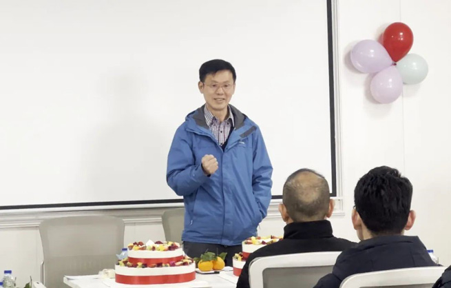 2023 a new journey Chairman Mr He of Jwell Machinery wished all employees a happy new year in the Zhejiang factory