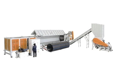 Plastic Solid Pipe Shredder & Crusher Unit Machine
