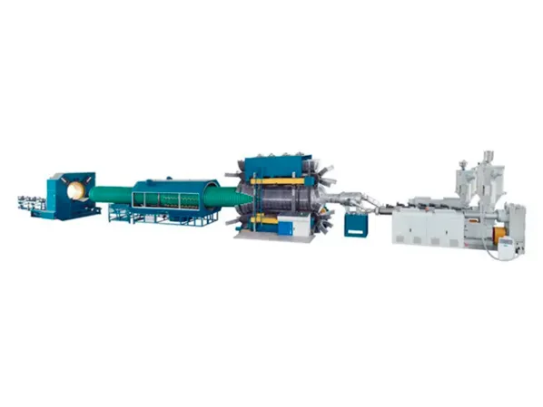 hdpe pp vertical type double wall corrugated pipe and pvc pipe extrusion line manufacturer