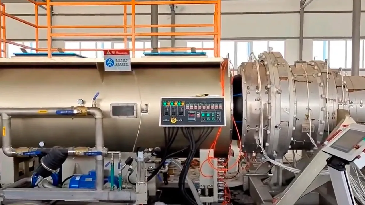 Video of Multi-layer Single-layer HDPE Water Supply Pipe/Gas Pipe Energy-Saving and High-Speed Extrusion Line