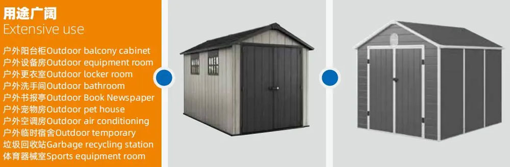 Product Application of PP Garden Tool House Panel Extrusion Line