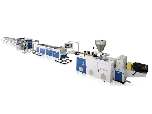 pvc two cavity and four cavity plastic pipe extrusion line china