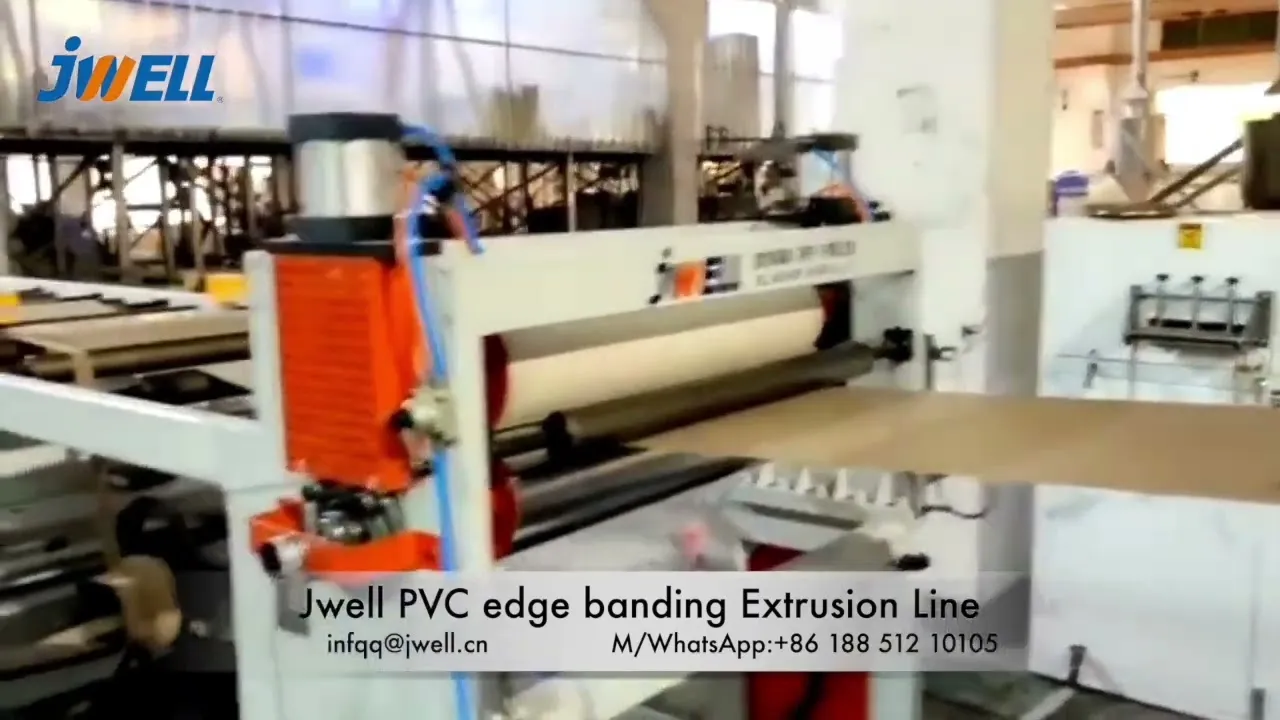 Video of PVC ABS Edge Band Profile Extrusion Line