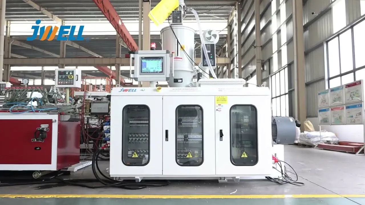 Video of PVC Plastic Rain Gutter Extrusion Line